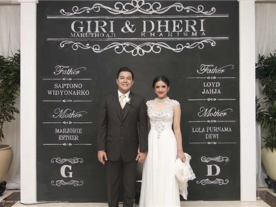 Độc đáo bảng phấn trong trang trí tiệc cưới